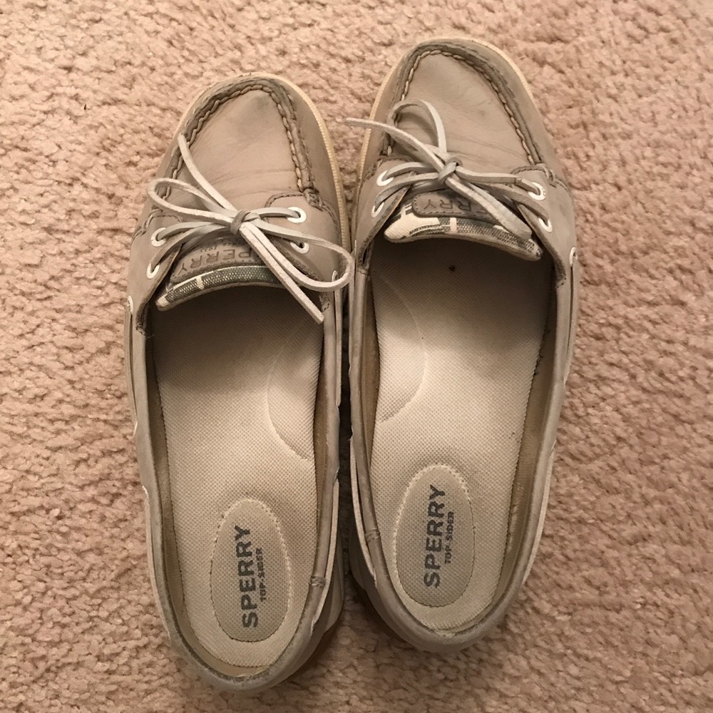 Gray Sperry Boat Shoes